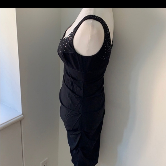 Nicole Miller Ruched Black Dress - Picture 2 of 4